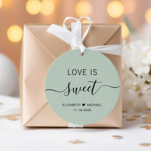 Etiquetas Para Lembrancinhas Casamento de Salvia Verde Doce Amor