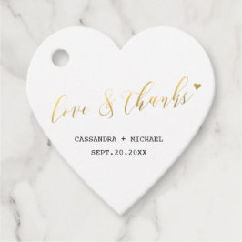 Etiquetas Para Lembrancinhas Casamento de Script Chic Branco de Ouro Elegante