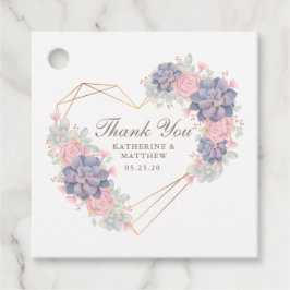 Etiquetas Para Lembrancinhas Casamento de Succulents de Aquarela