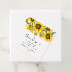 Etiquetas Para Lembrancinhas Casamento de Verão Elegante com Girassóis