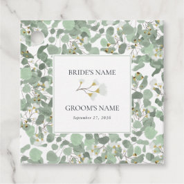 Etiquetas Para Lembrancinhas Casamento de Watercolor Eucalyptus Greenery Blosso