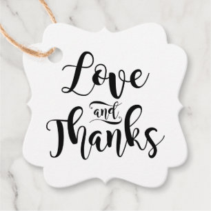 Etiquetas Para Lembrancinhas Casamento de White Script Preto Moderno com Obriga