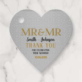 Etiquetas Para Lembrancinhas Casamento do Sr. & Sr. Dourado e Gay Silver com Fo