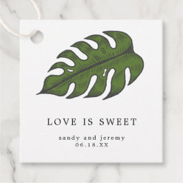Etiquetas Para Lembrancinhas Casamento Doce Amor Folha De Palmeira Tropical Ver