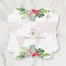 Etiquetas Para Lembrancinhas Casamento Dourado do Mundo Tropical Elegante