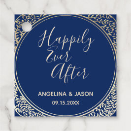 Etiquetas Para Lembrancinhas Casamento Dourado e Azul Marinho