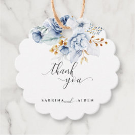 Etiquetas Para Lembrancinhas Casamento Dourado Floral Branco Dusty Blue
