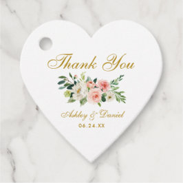 Etiquetas Para Lembrancinhas Casamento Dourado Floral Cor-de-Rosa Branca Obriga