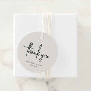 Etiquetas Para Lembrancinhas Casamento Elegante de Beige Neutro Simples