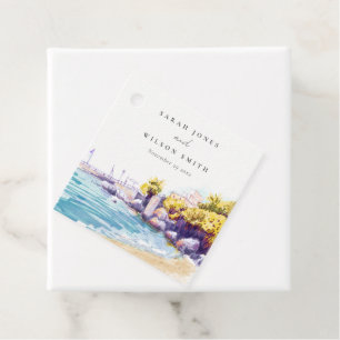 Etiquetas Para Lembrancinhas Casamento Elegante de Terra Costeira de Areia Roch