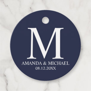 Etiquetas Para Lembrancinhas Casamento elegante do azul marinho de