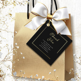 Etiquetas Para Lembrancinhas Casamento Elegante Dourado Fronteira Branca Negra 