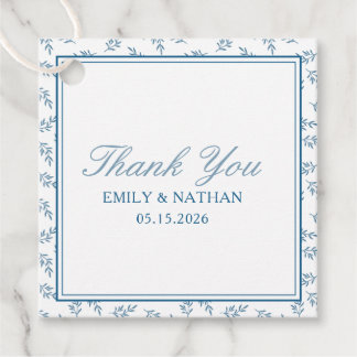 Etiquetas Para Lembrancinhas Casamento Elegante Jardim Azul Personalizado Obrig