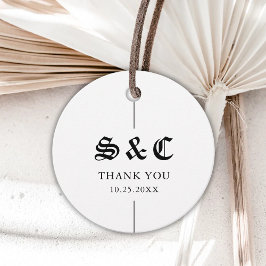 Etiquetas Para Lembrancinhas Casamento em Preto e Branco Minimalista Vintage Re