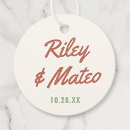 Etiquetas Para Lembrancinhas Casamento em Tons Terrosos Funky Negrito Tipo Mode