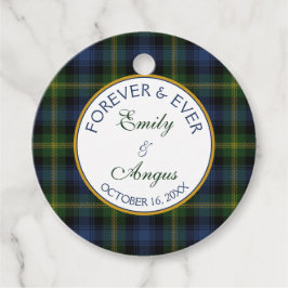 Etiquetas Para Lembrancinhas Casamento escocês Gordon Tartan Salvar a Data