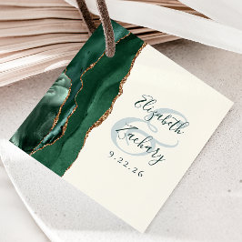 Etiquetas Para Lembrancinhas Casamento Escrito em Ágata Esmeralda Verde Marfim 