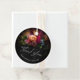 Etiquetas Para Lembrancinhas Casamento Floral das Noites de Sultry Obrigado V2 