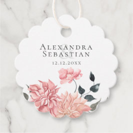 Etiquetas Para Lembrancinhas Casamento Floral de Aquarela Elegante