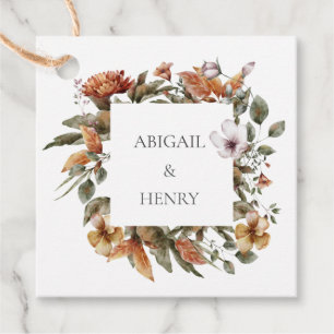 Etiquetas Para Lembrancinhas Casamento Floral de Autumn Romance Arch