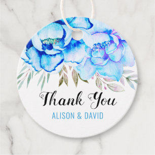 Etiquetas Para Lembrancinhas Casamento floral de flores aqua azul-aquosa