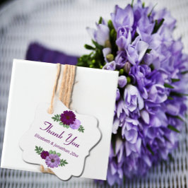 Etiquetas Para Lembrancinhas Casamento Floral de Púrpura