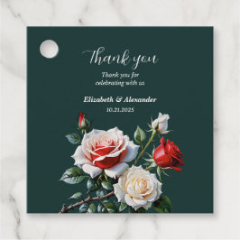 Etiquetas Para Lembrancinhas Casamento floral de rosas vermelhas brancas cor-de
