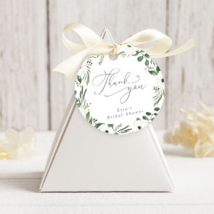 Etiquetas Para Lembrancinhas Casamento Floral Moderno em Verde Eucalipto Empola