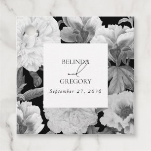 Etiquetas Para Lembrancinhas Casamento Floral por Aquarela de Peões Pretos e Br