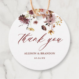 Etiquetas Para Lembrancinhas Casamento Floral Rustic Fall Obrigado A Favorecer