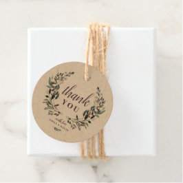 Etiquetas Para Lembrancinhas Casamento Floral Rustic Kraft, Garden Crest, Obrig