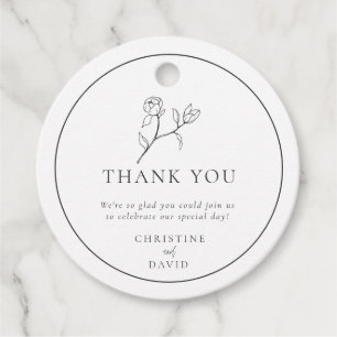 Etiquetas Para Lembrancinhas Casamento Floral Simples Bohemian Obrigado tag