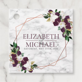 Etiquetas Para Lembrancinhas Casamento Geométrico Marble de Cobre Quadrado