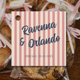 Etiquetas Para Lembrancinhas Casamento Listras Rosa Bege Azul Marinho Retro