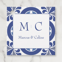 Etiquetas Para Lembrancinhas Casamento Mediterrâneo Costeiro Azul e Branco