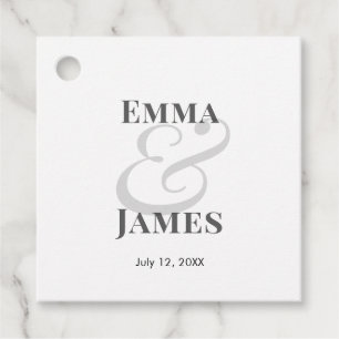 Etiquetas Para Lembrancinhas Casamento Minimalista com Ampersand Agradeciment