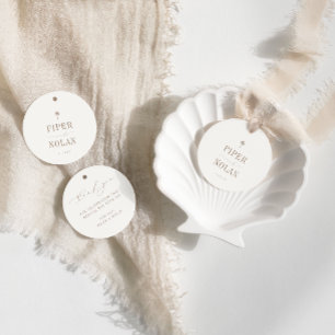 Etiquetas Para Lembrancinhas Casamento Minimalista Da Praia OASIS Obrigado