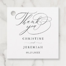 Casamento Minimalista de Script Negro Elegante