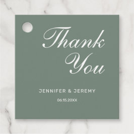 Etiquetas Para Lembrancinhas Casamento Minimalista do Script Branco Verde Moder