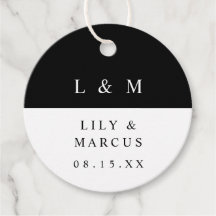 Casamento Minimalista Monograma Preto e Branco