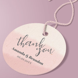 Etiquetas Para Lembrancinhas Casamento Mínimo De Blush Bloom Bold Script Obriga