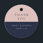 Etiquetas Para Lembrancinhas Casamento Moderno Azul-Marinho Blush<br><div class="desc">Etiquetas de Favor do Casamento Moderno Azul-Marinho</div>