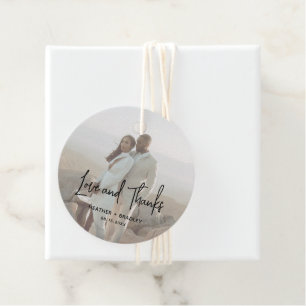 Etiquetas Para Lembrancinhas Casamento Moderno com Foto Minimalista