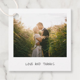 Etiquetas Para Lembrancinhas Casamento Moderno com Foto Minimalista Simples