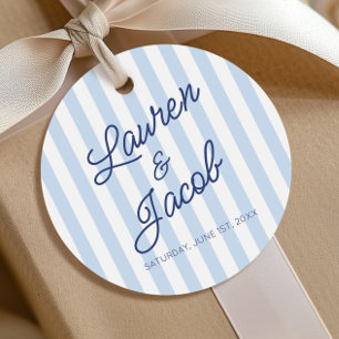 Etiquetas Para Lembrancinhas Casamento Moderno Minimalista Listras Azuis
