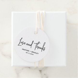 Etiquetas Para Lembrancinhas Casamento Moderno Preto e Branco Minimalista
