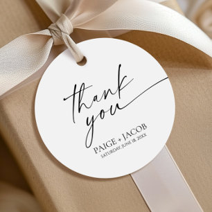 Etiquetas Para Lembrancinhas Casamento Negra Branco Elegante Moderno Minimalist