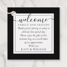 Casamento Negro E Branco Bag De Boas-Vindas