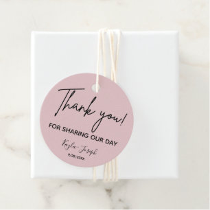 Etiquetas Para Lembrancinhas Casamento Obrigado Dusty Rosa.