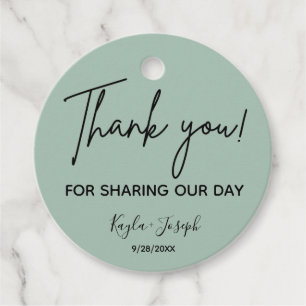Etiquetas Para Lembrancinhas Casamento Obrigado Sage Green Favor Tags